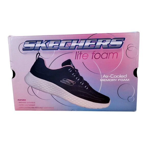 Skechers Womens 7.5 Lite Foam Air-Cooled Memory Foam Sneakers Activewear Shoes - Picture 4 of 9
